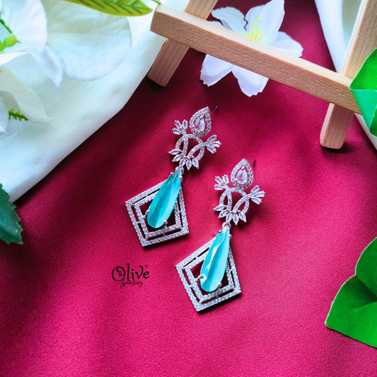 AD Earrings Mint Green-0014