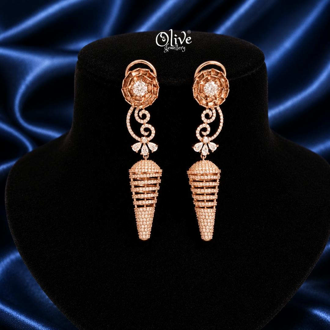 AD Earrings-123(Rose Gold)