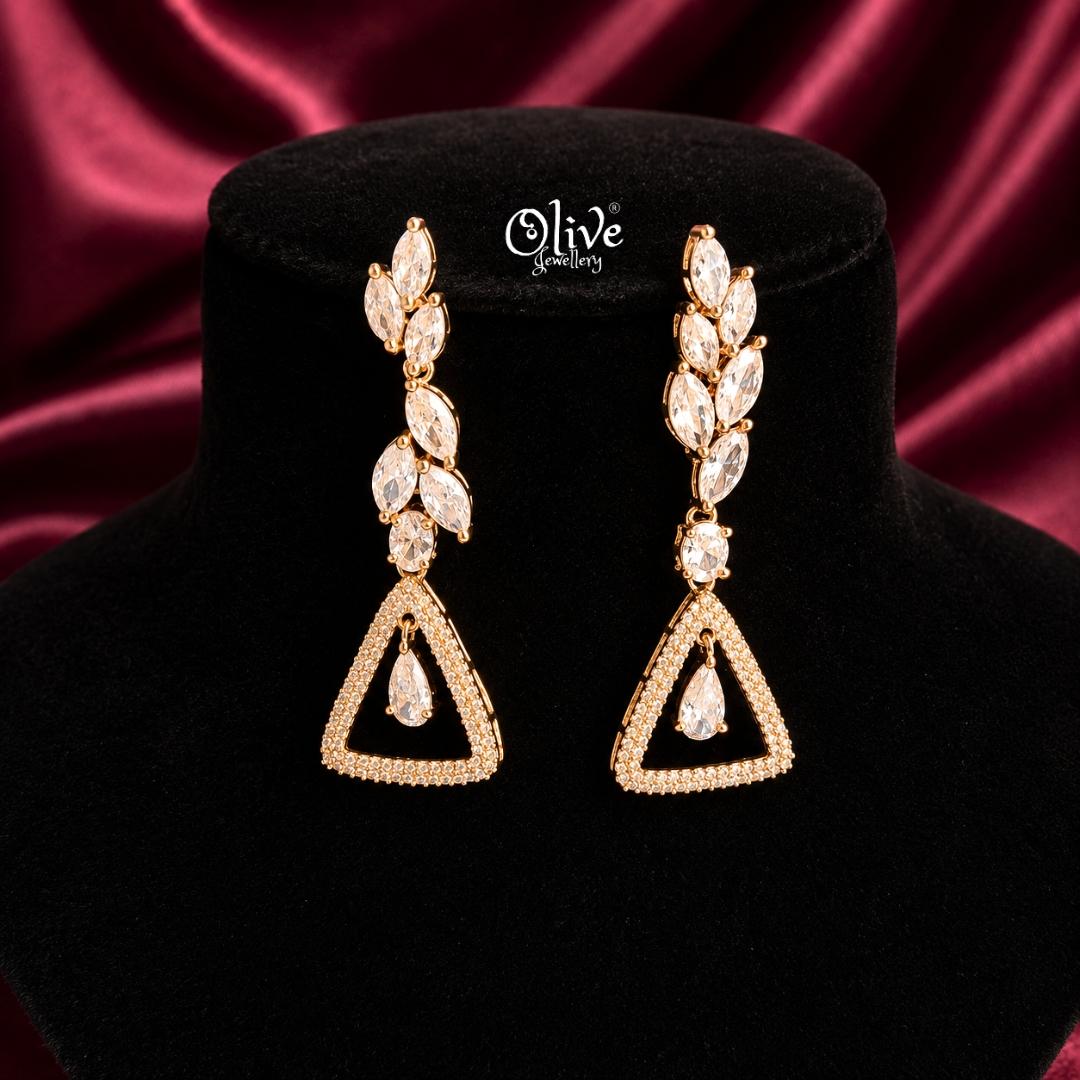 AD Earrings-124(Rose Gold)