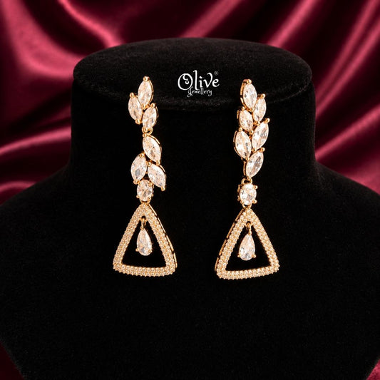 AD Earrings-124(Rose Gold)