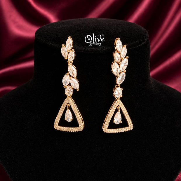 AD Earrings-124(Rose Gold)