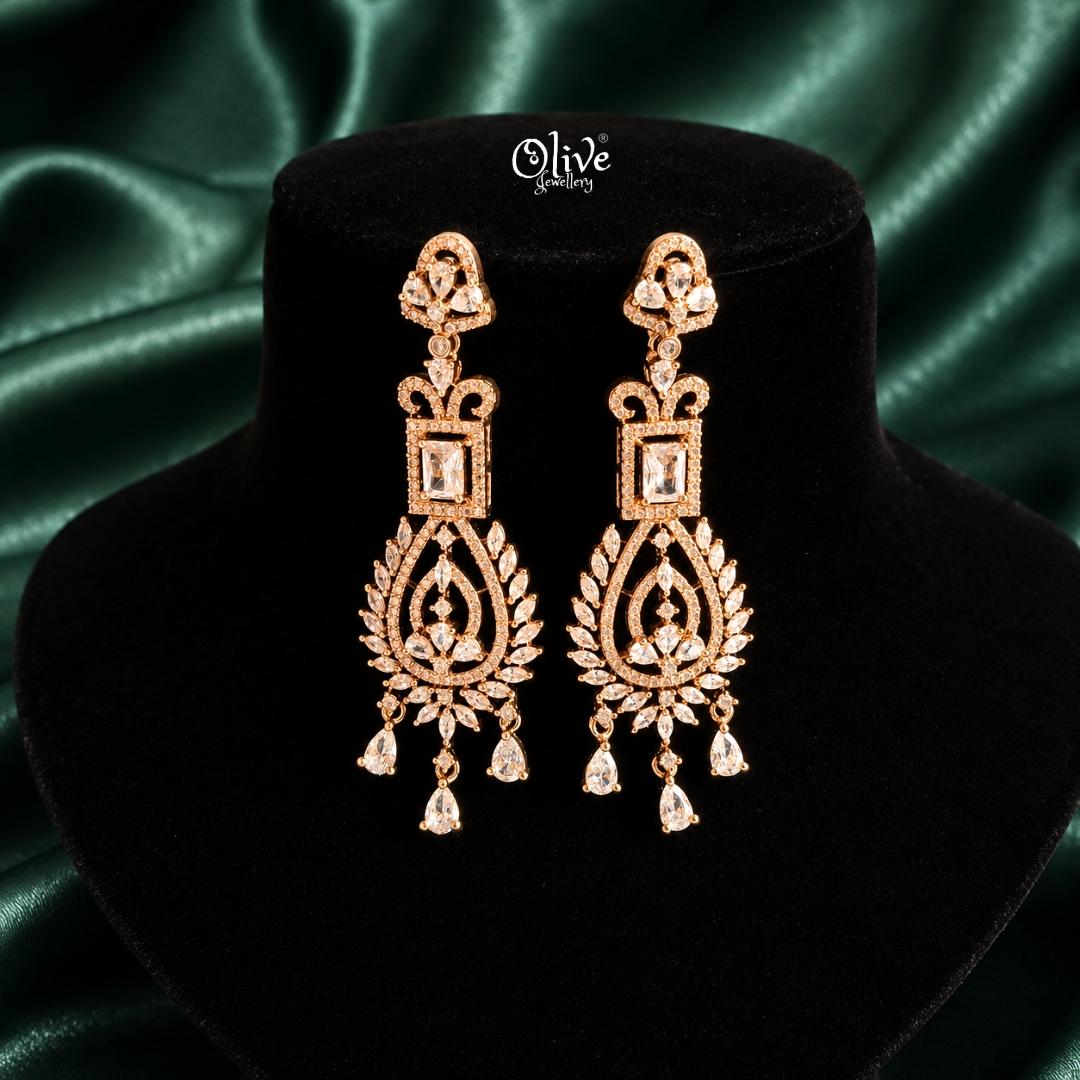 AD Earrings-125(Rose Gold)
