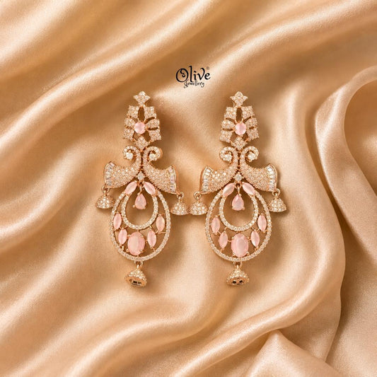 AD Earrings-131-(Rose Gold)