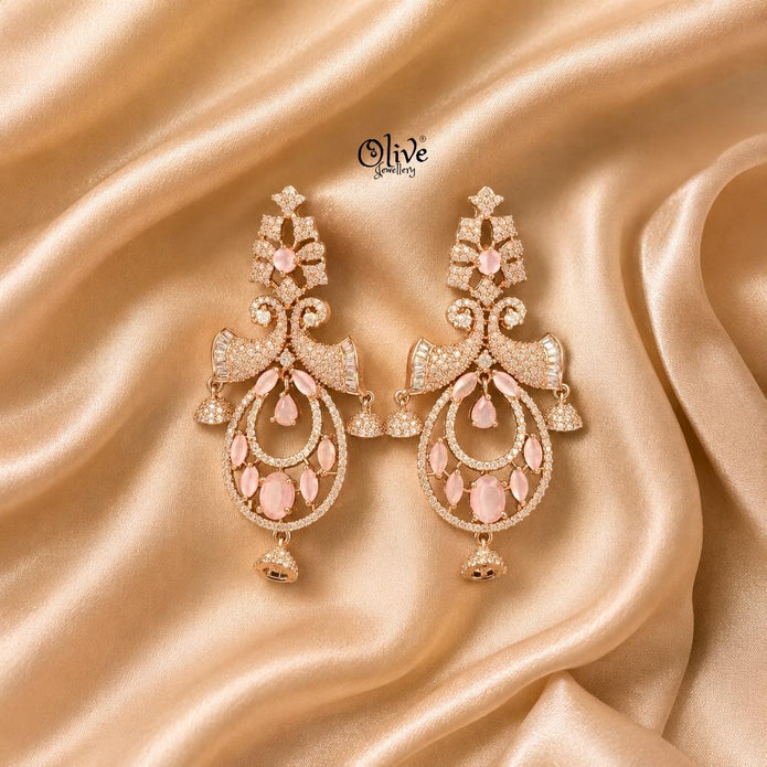 AD Earrings-131-(Rose Gold)