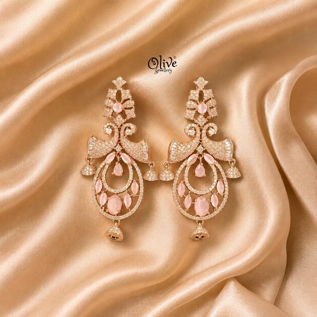AD Earrings-131-(Rose Gold)