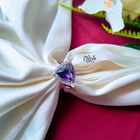 AD Finger Rings-033-Glass Violet