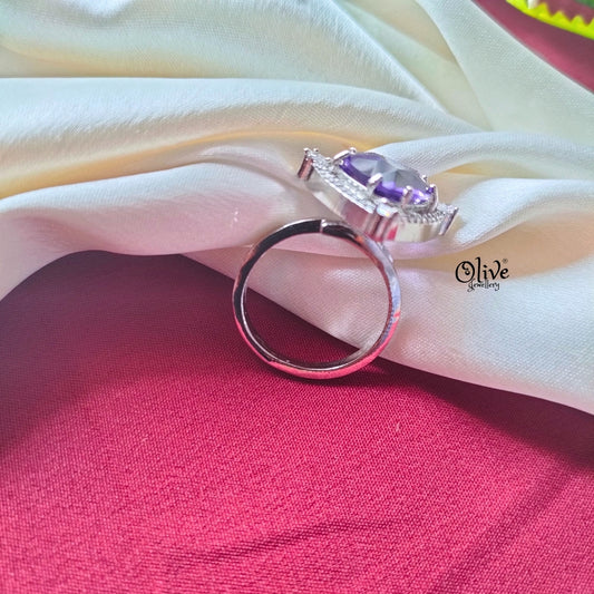 AD Finger Rings-033-Glass Violet