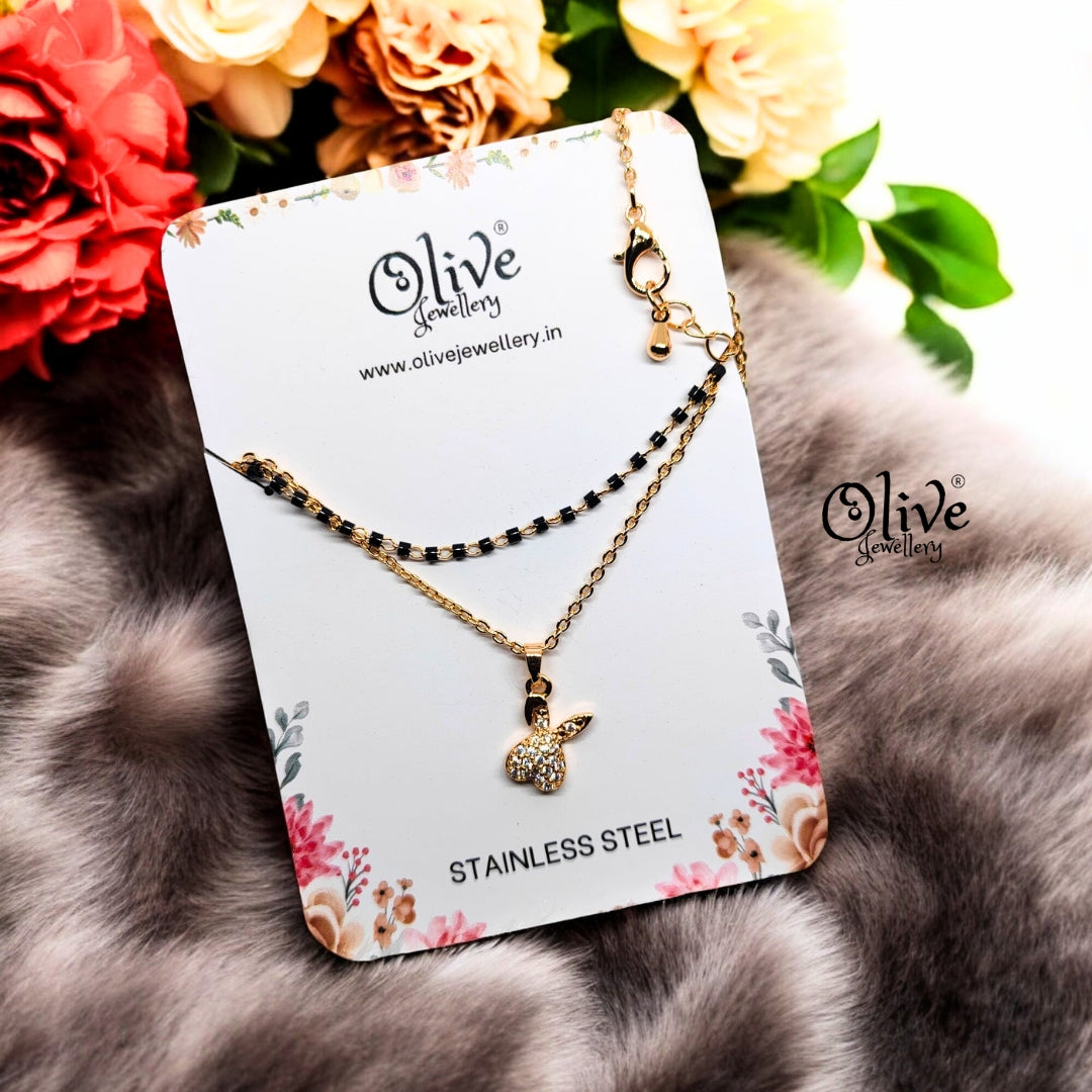 SS Black Beads Chain - 1