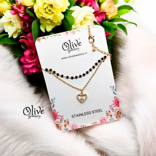 SS Black Beads Chain - 2