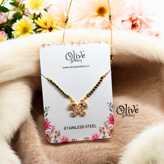 SS Black Beads Chain - 10