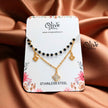 SS Black Beads Chain - 47 ( Gold Shade )