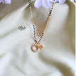 SS Black Beads Chain - 100( Gold Shade )