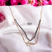 SS Black Beads Chain - 104( Rose Gold Shade )