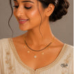 SS Black Beads Chain - 105( Gold Shade )