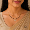 SS Black Beads Chain - 108(  Gold Shade )