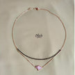 SS Black Beads Chain - 115( Rose Gold Shade )