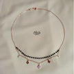 SS Black Beads Chain - 116( Rose Gold Shade )