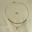 SS Black Beads Chain - 119( Rose Gold Shade )