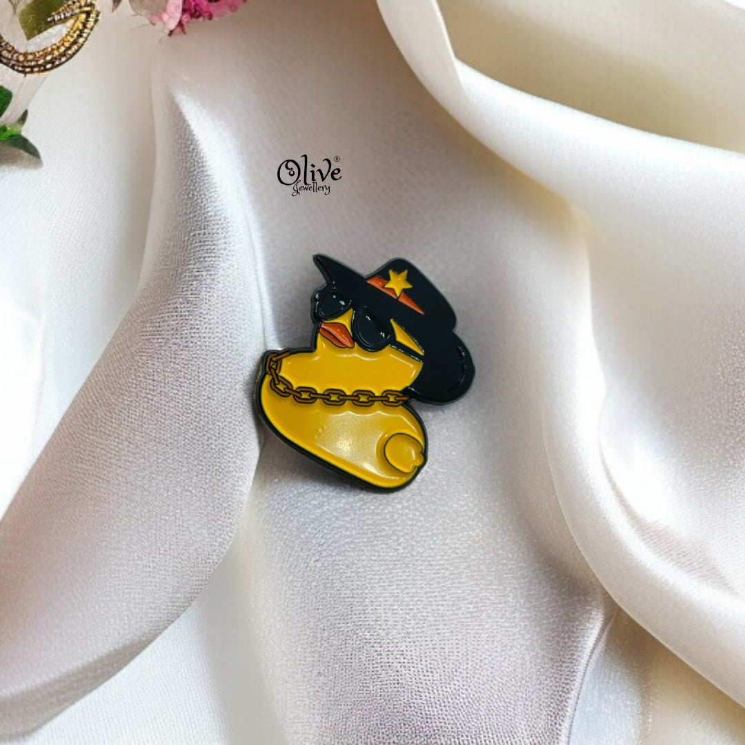 Duck on Duty Brooch