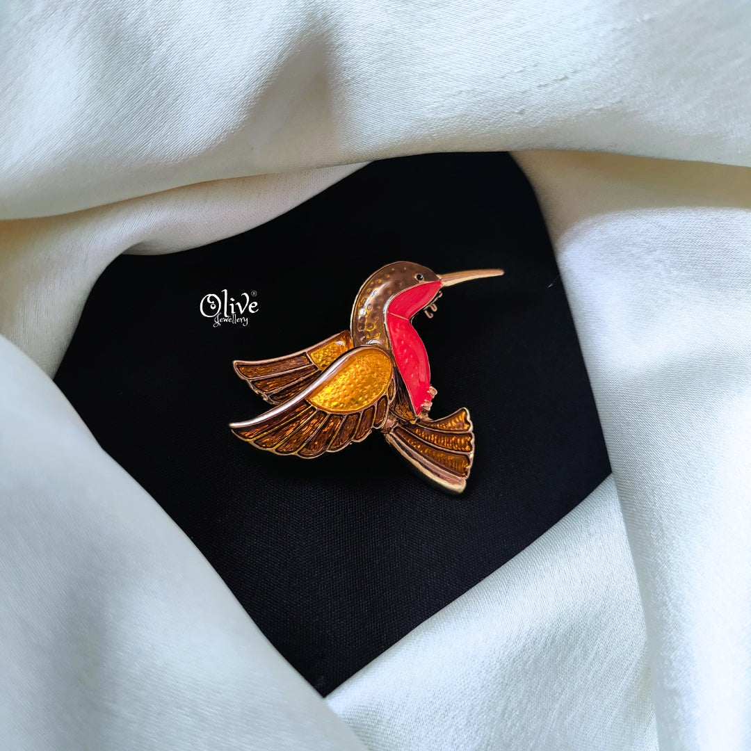 The Golden Humming Bird Brooch