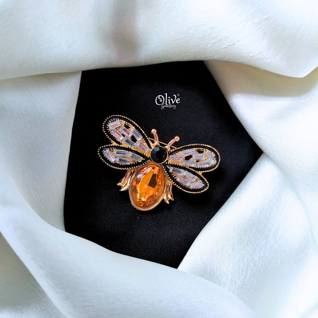 The Gold Honey Bee Brooch