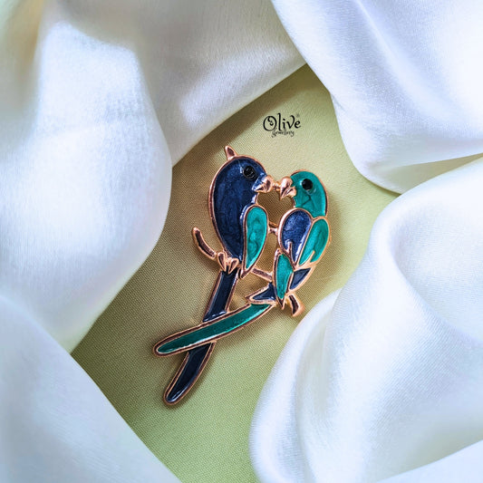 Twin Birds Brooch