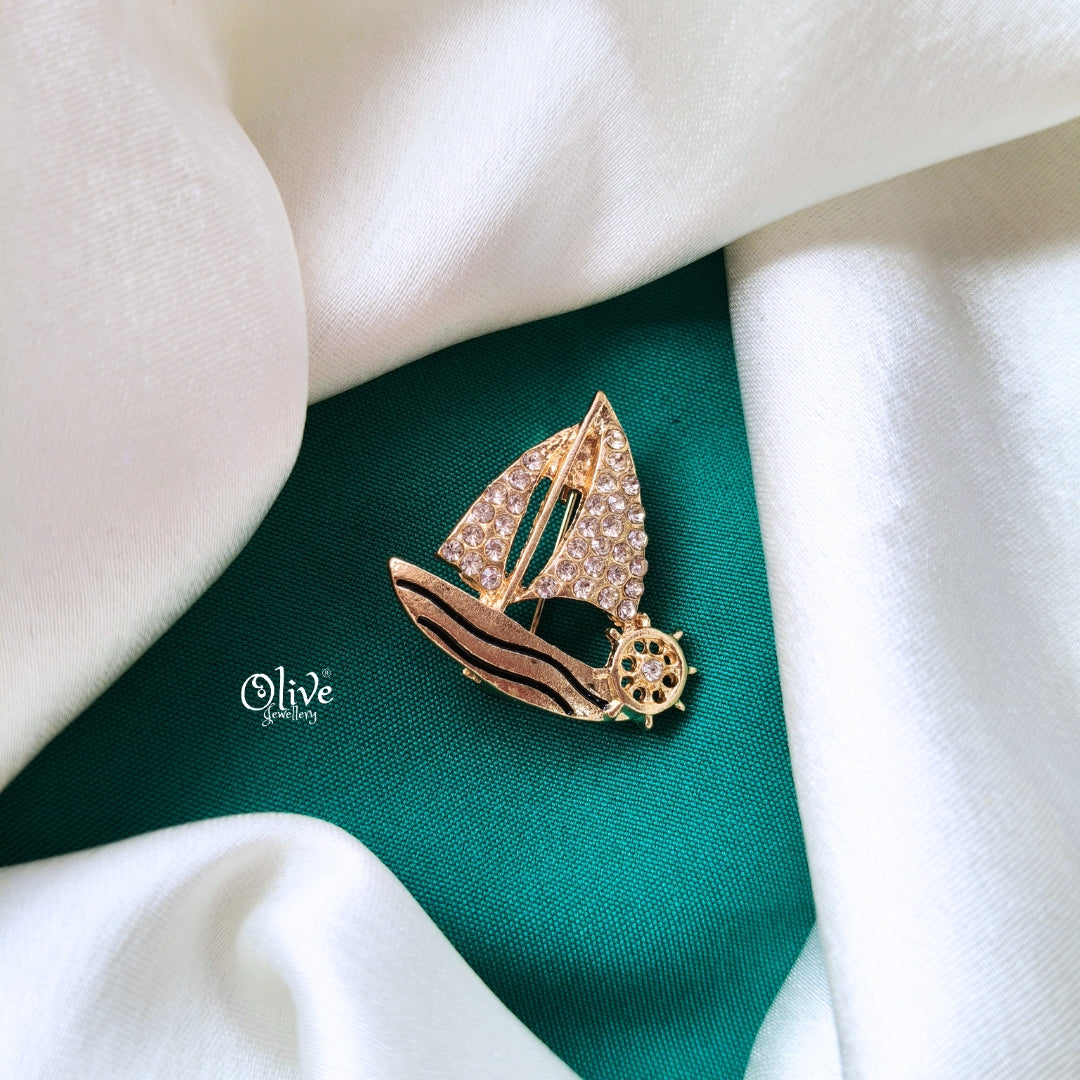 The Golden Boat Brooch