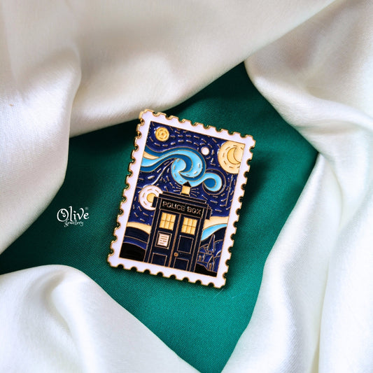 Van Gogh Police Station Brooch