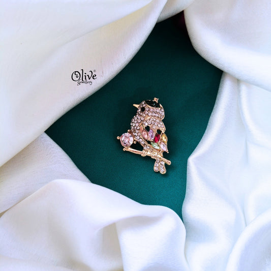 The Bedazzled Bird Brooch