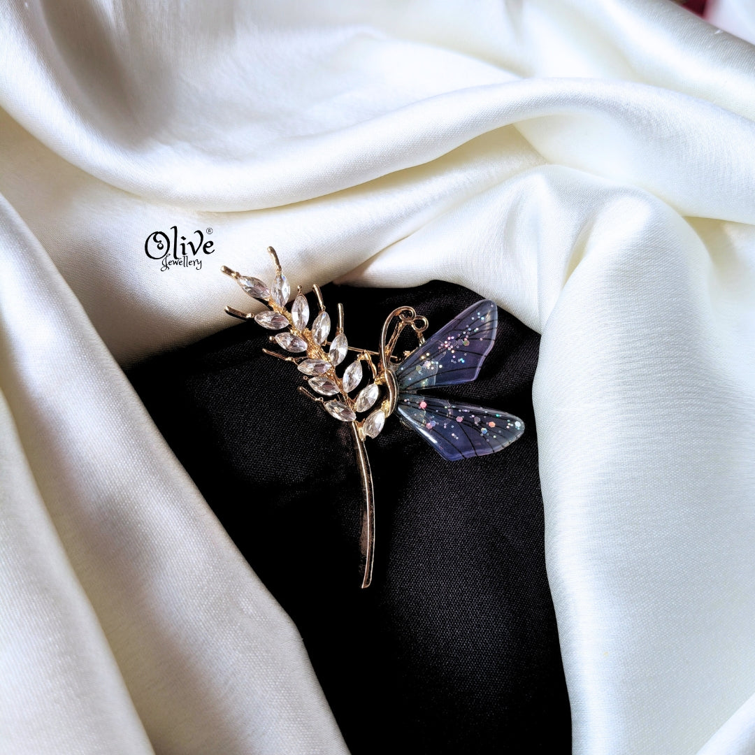 Leafy Butterfly  Brooch