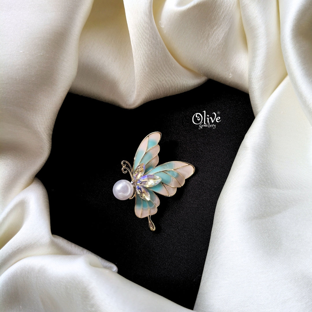 Double Shade Butterfly  Brooch
