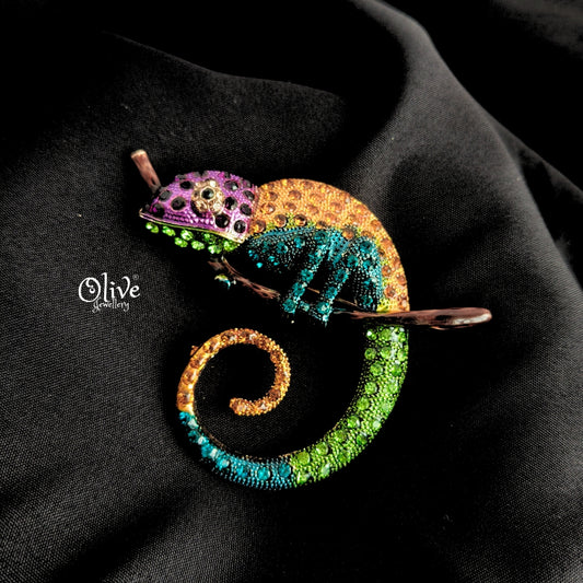 Chameleon Brooch
