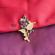 Purple Leaf Brooch