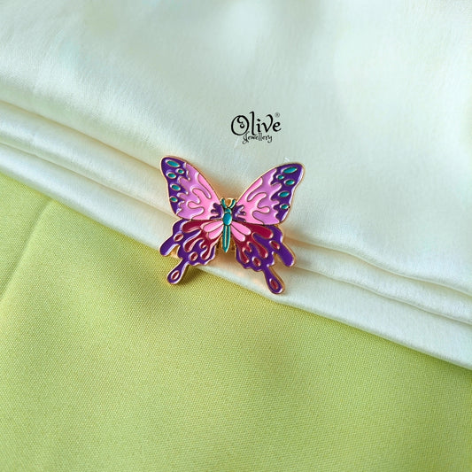 Multicolour Butterfly Brooch