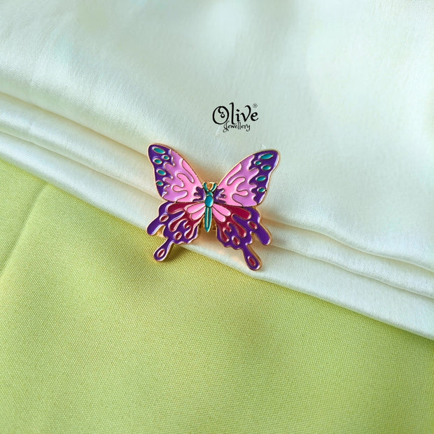 Multicolour Butterfly Brooch