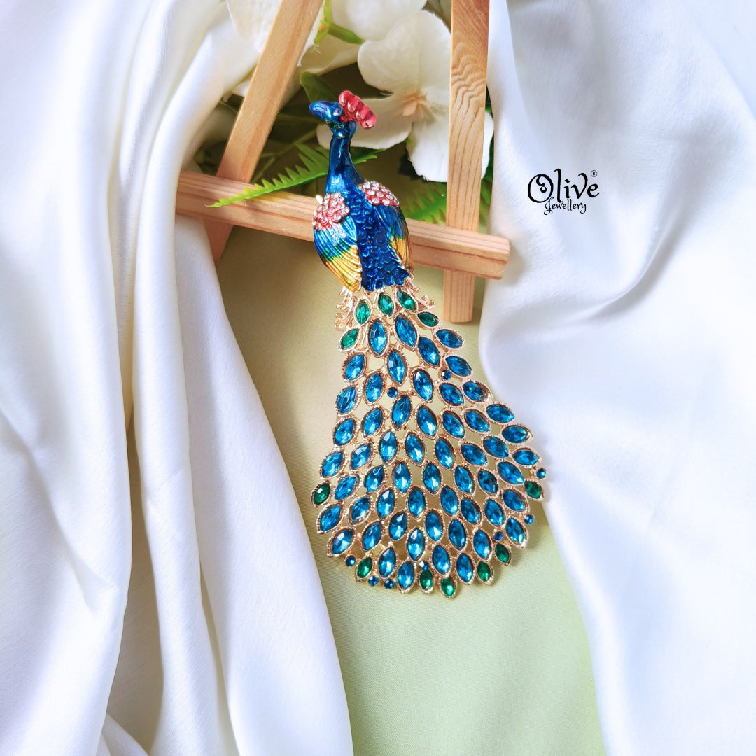 Peacock Brooch