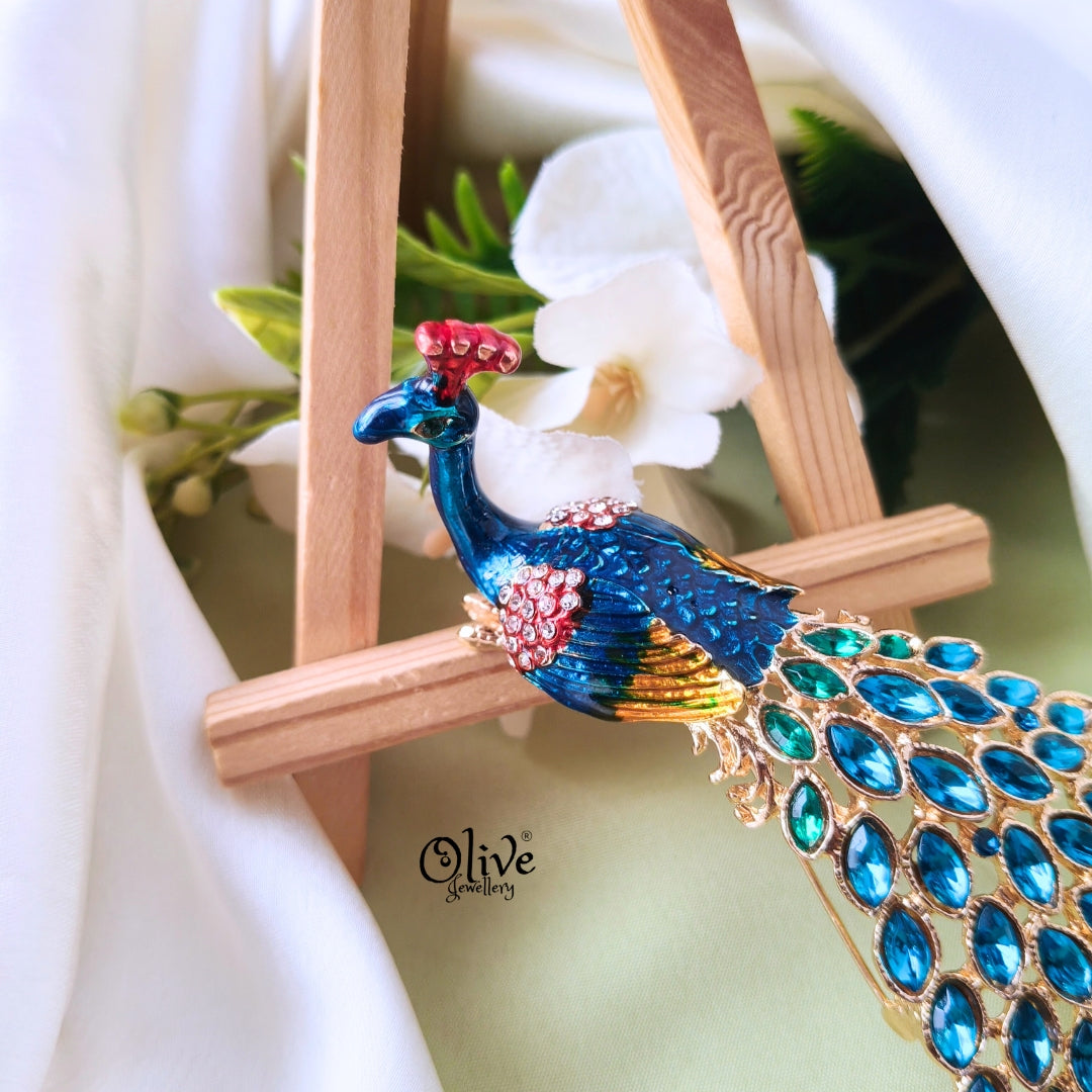 Peacock Brooch