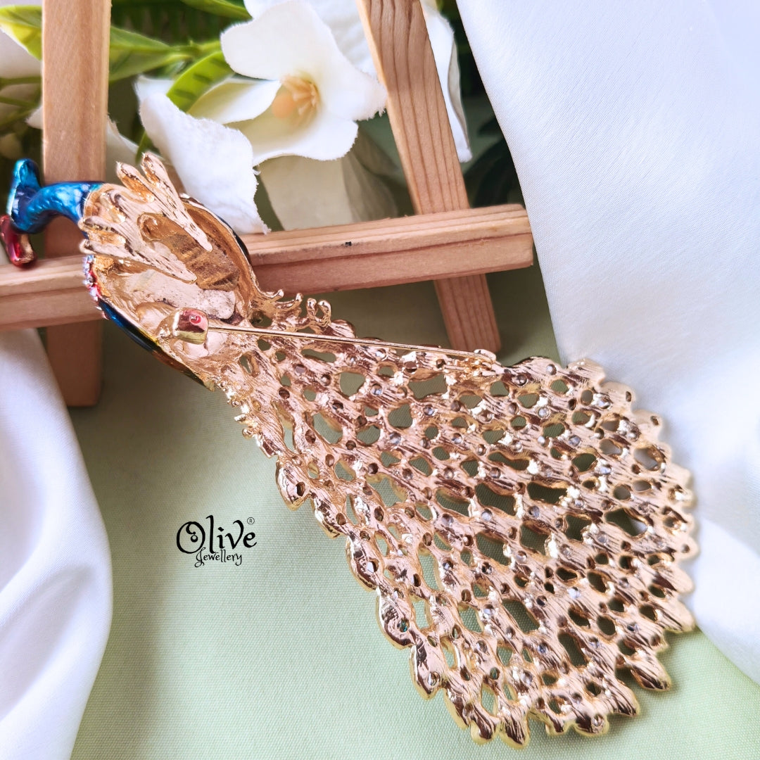 Peacock Brooch