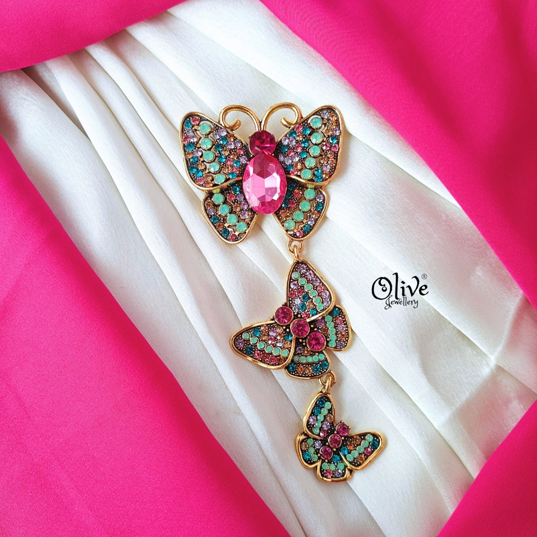 Three Butterfly Brooch
