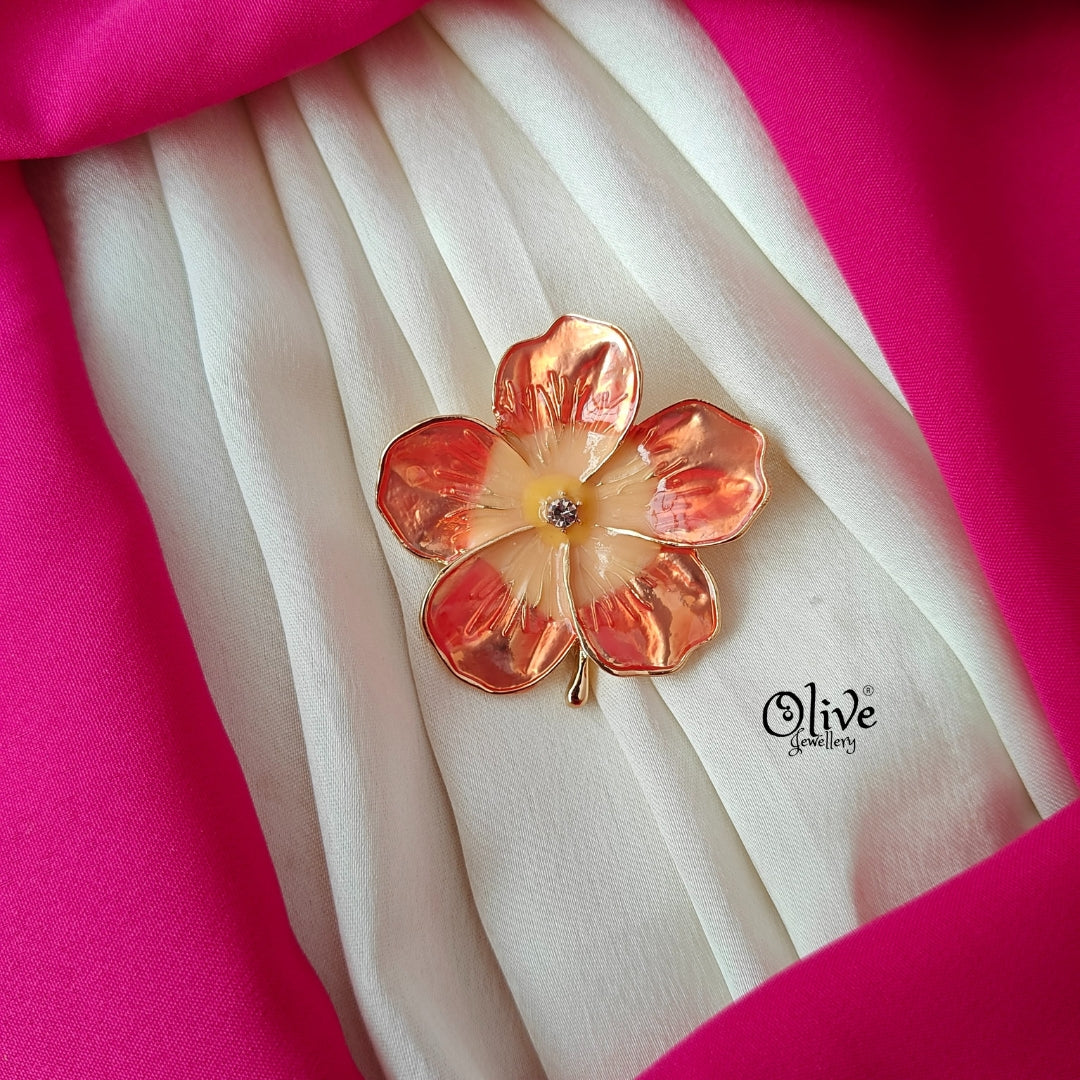 Blue Flower Brooch