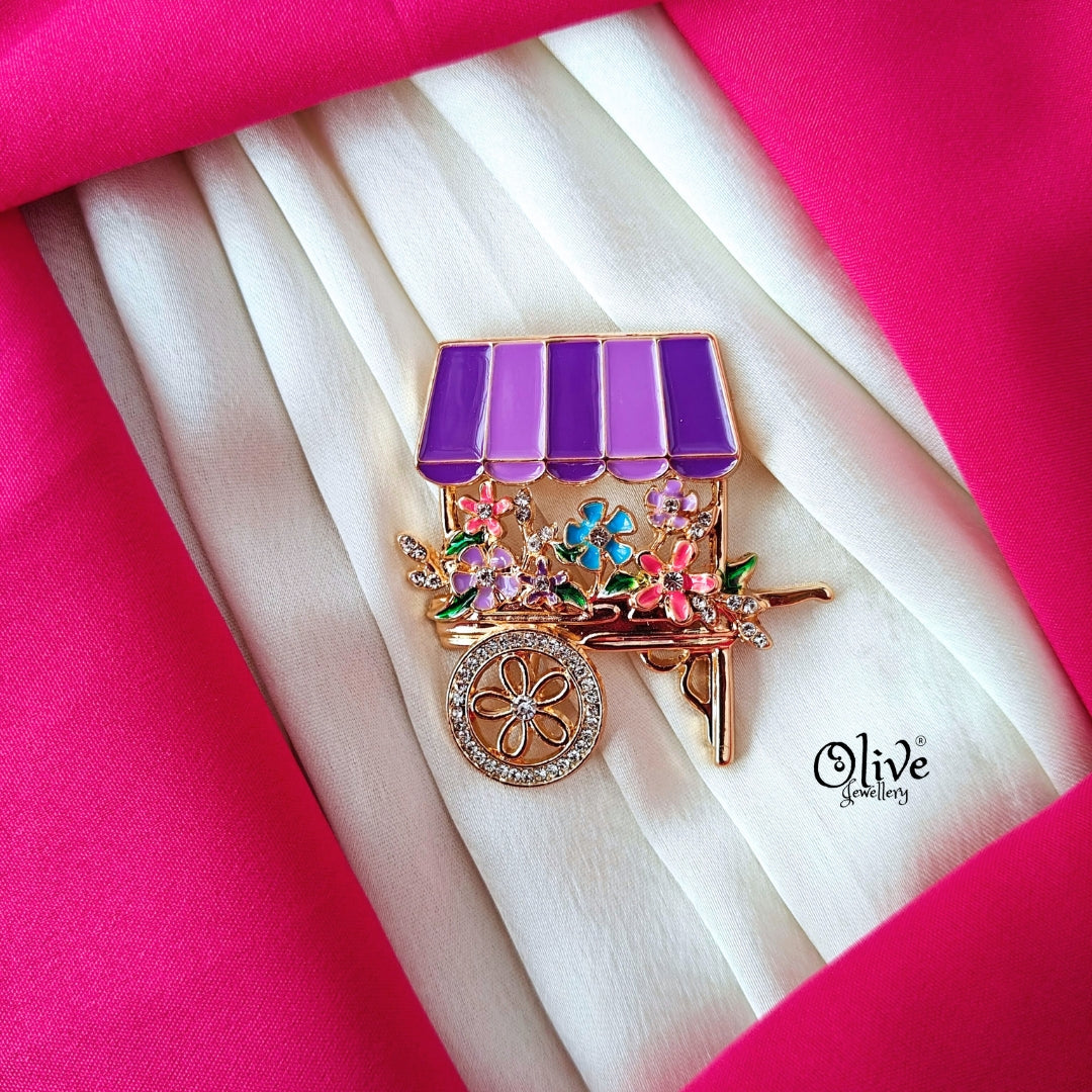 Flower Cart Brooch