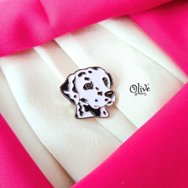 Dalmation Dog Brooch