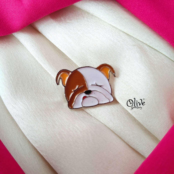 Bull Dog Brooch