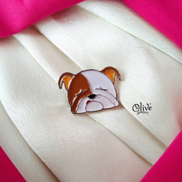 Bull Dog Brooch