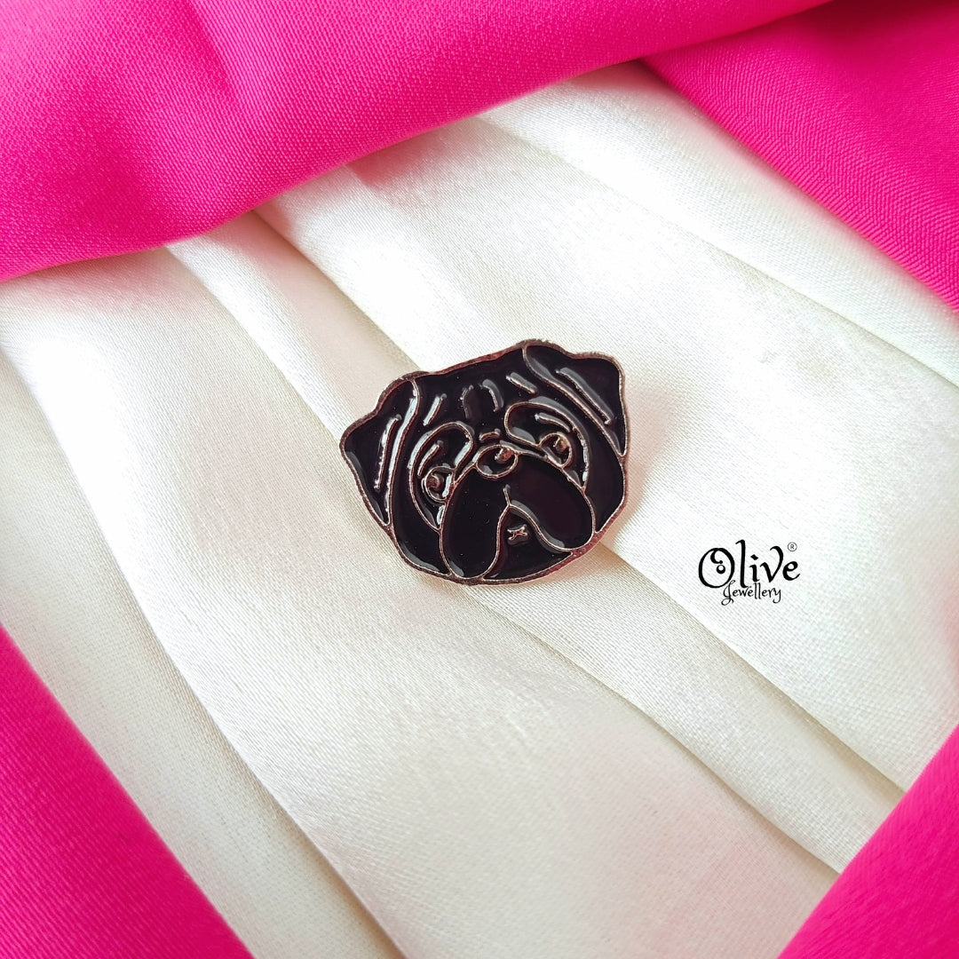 Pug Dog Brooch