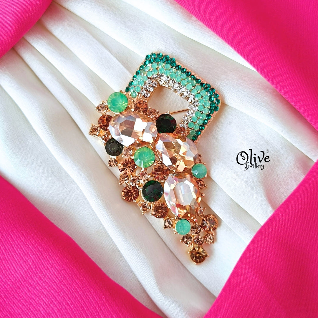 Royal Rhinestone Brooch