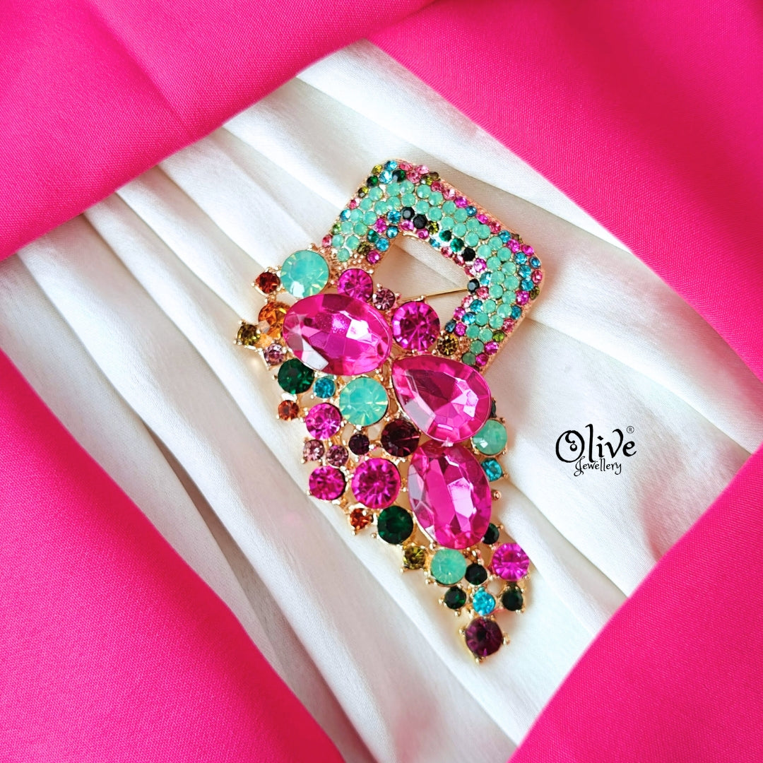 Royal Rhinestone Brooch