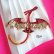 Flying Dragons Brooch