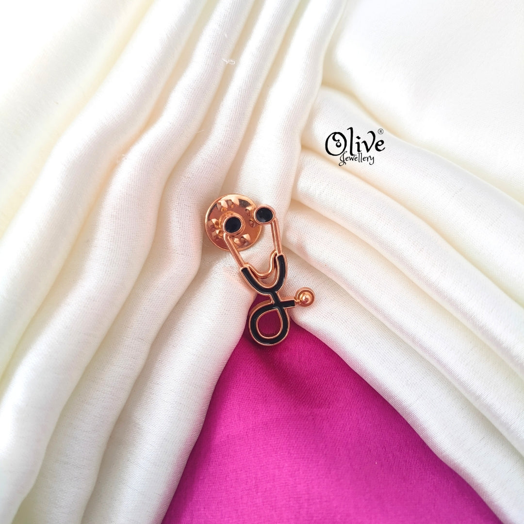 Stethoscope brooch