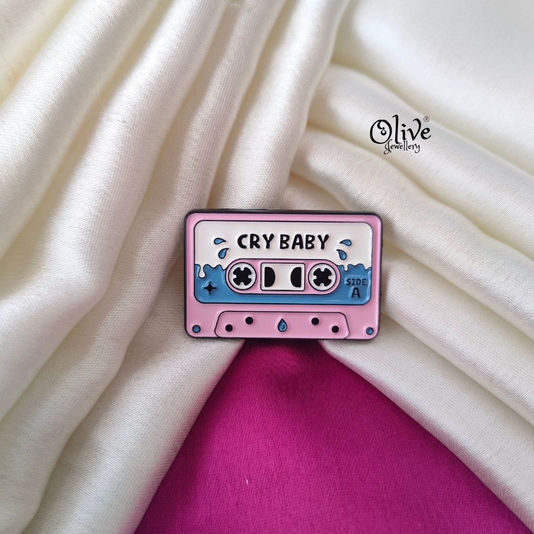 Cry Baby - Cassette Brooch